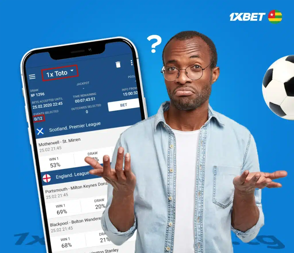 Comment jouer au TOTO sur 1xBet au Togo
