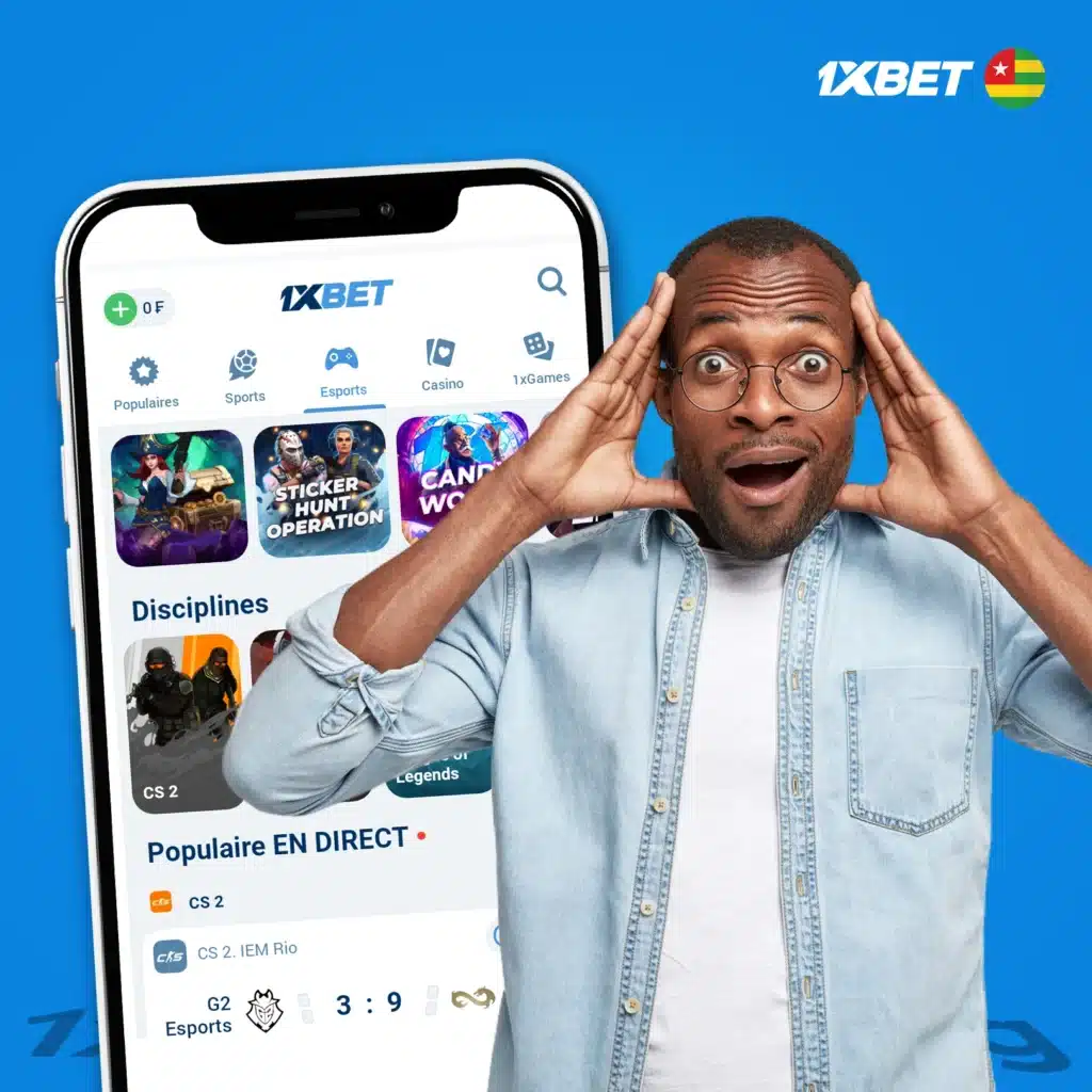 Les tournois eSports sont disponibles pour parier sur 1xBet au Togo