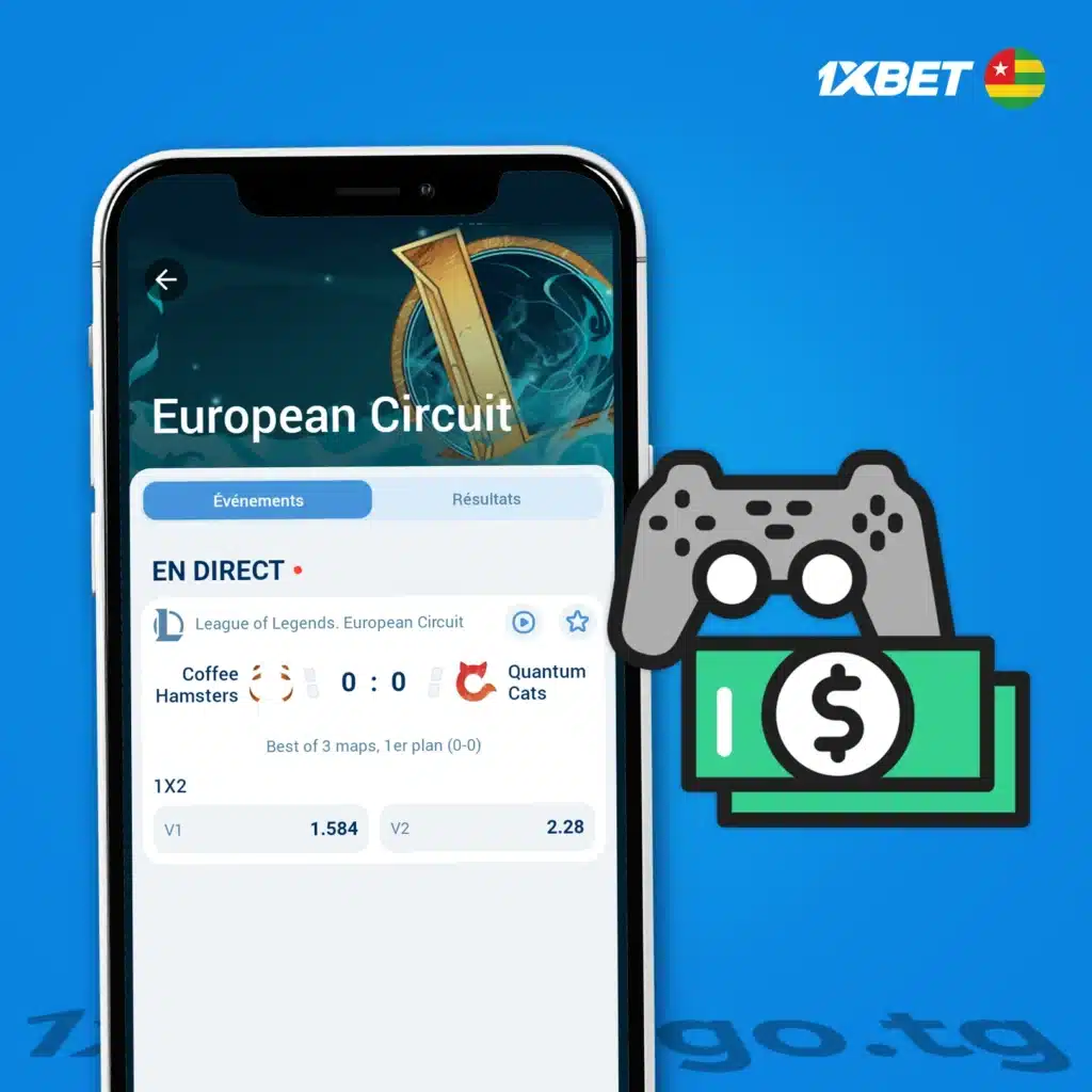 Parier sur League of Legends sur 1xBet Togo