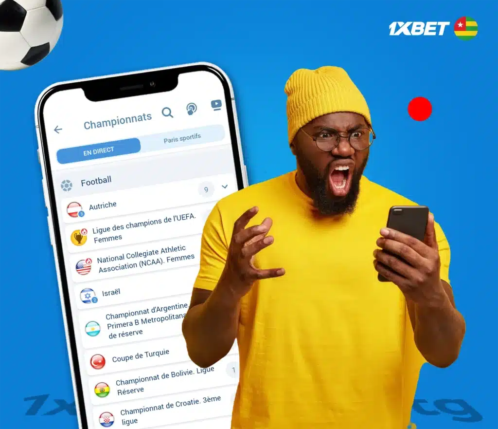 Streaming en direct sur 1xBet au Togo