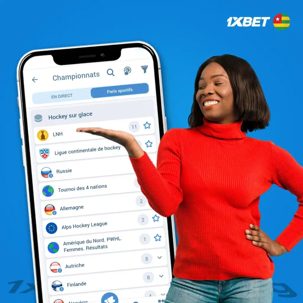 Tournois de hockey disponibles pour les paris sur 1xBet au Togo