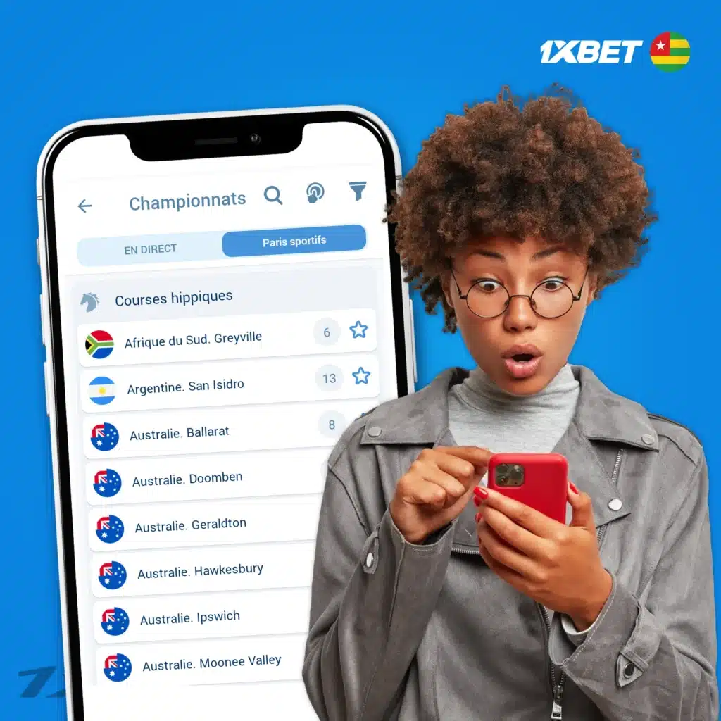Types de paris hippiques disponibles sur 1xBet au Togo
