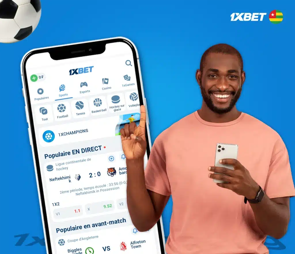 Types de paris sportifs disponibles sur 1xBet Togo
