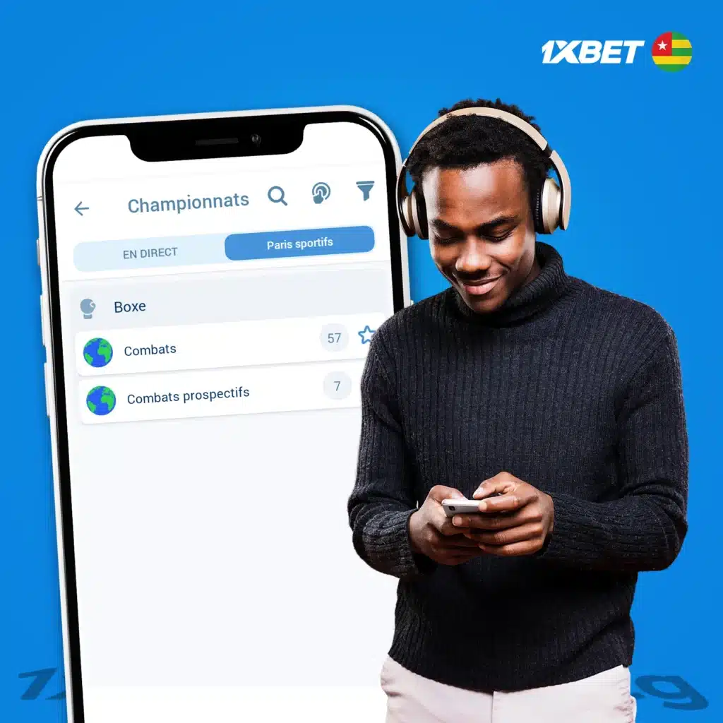Types de paris sur la boxe disponibles sur 1xBet au Togo