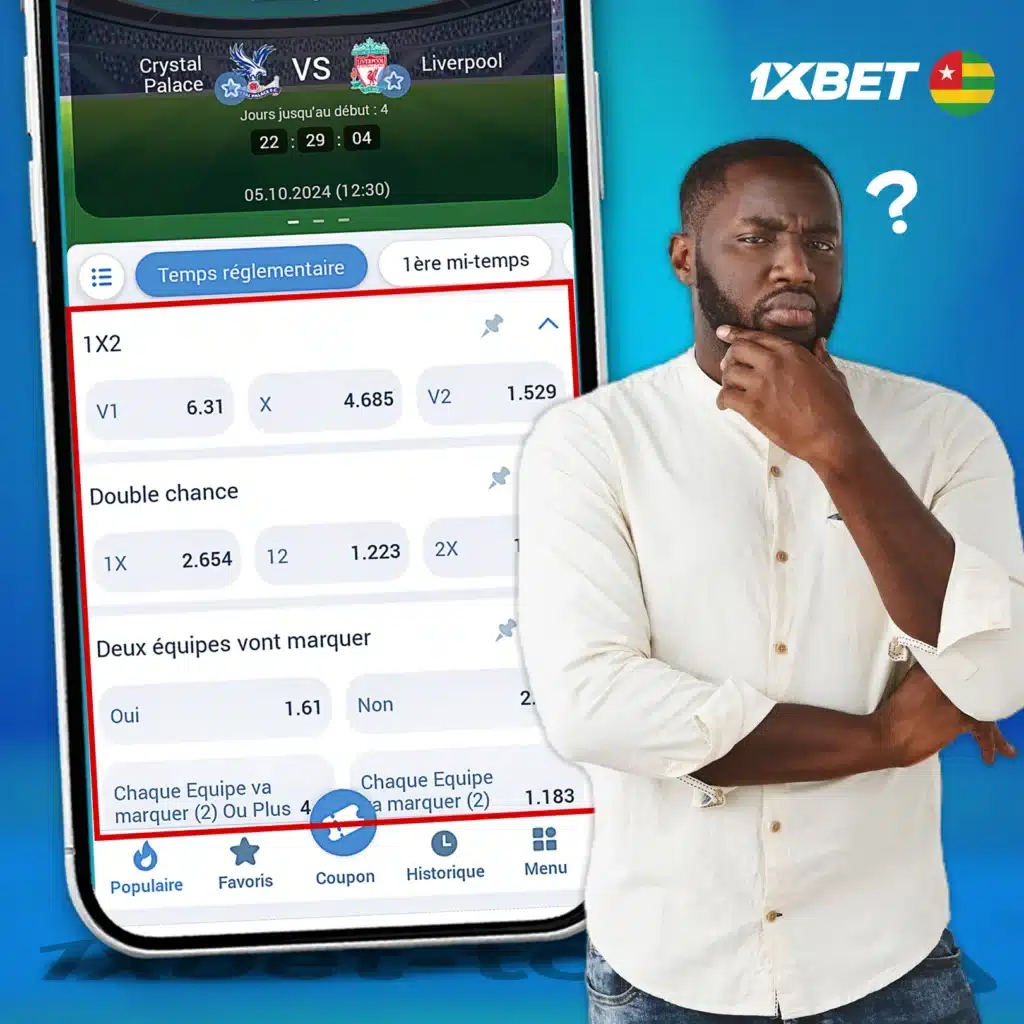 Comment calculer correctement les gains par cotes dans 1xBet Togo