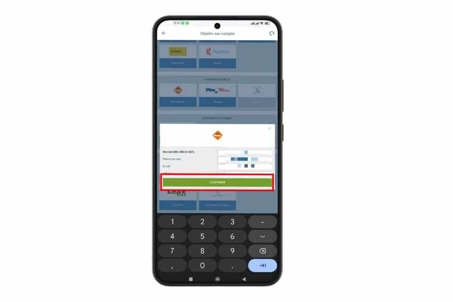 Confirmez et validez le paiement