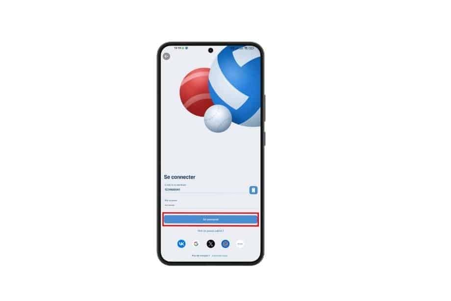 Connectez-vous à votre compte 1xbet